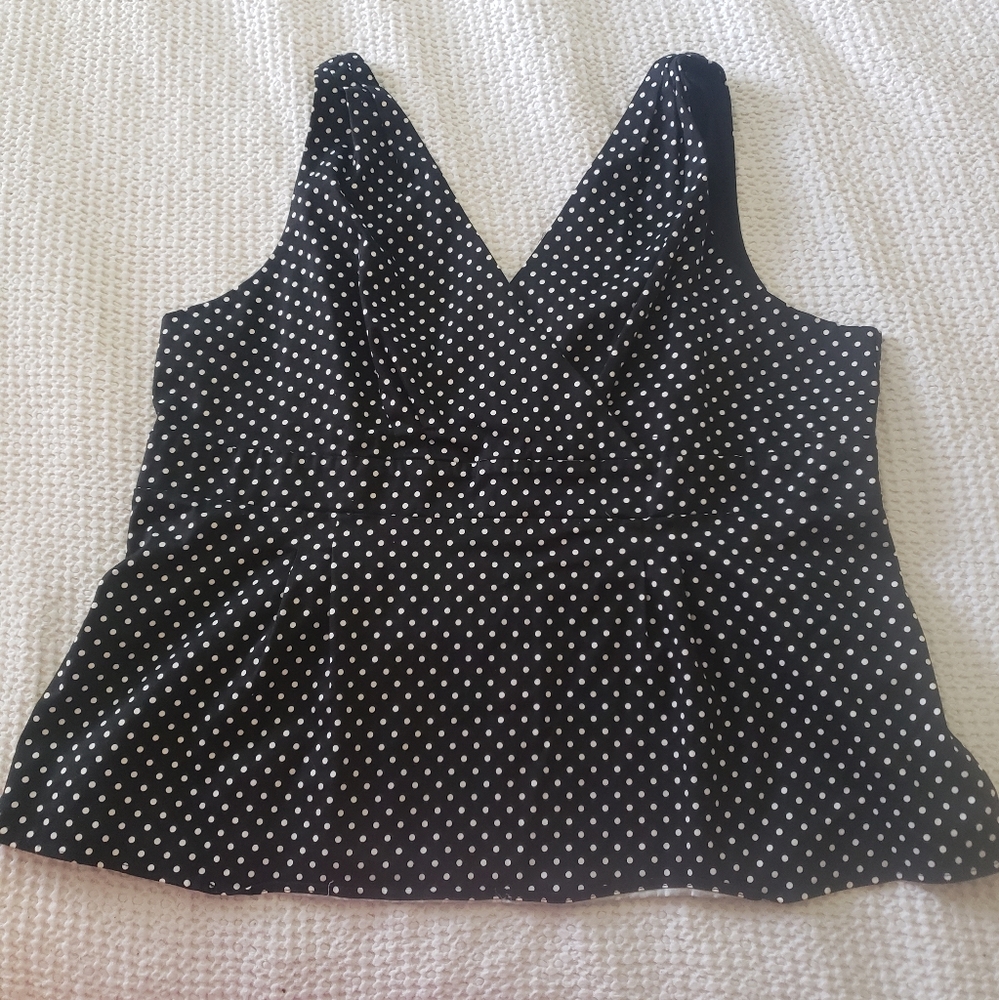 Torrid polka dot empire waist top